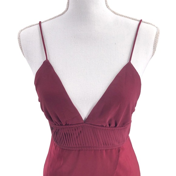 About Us NEW Womens Size XS Spaghetti Strap Andrea Mini Dress in Wine Red - Picture 3 of 8